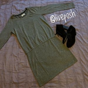 LOU & GREY Gray Blouson Long Sleeve Dress